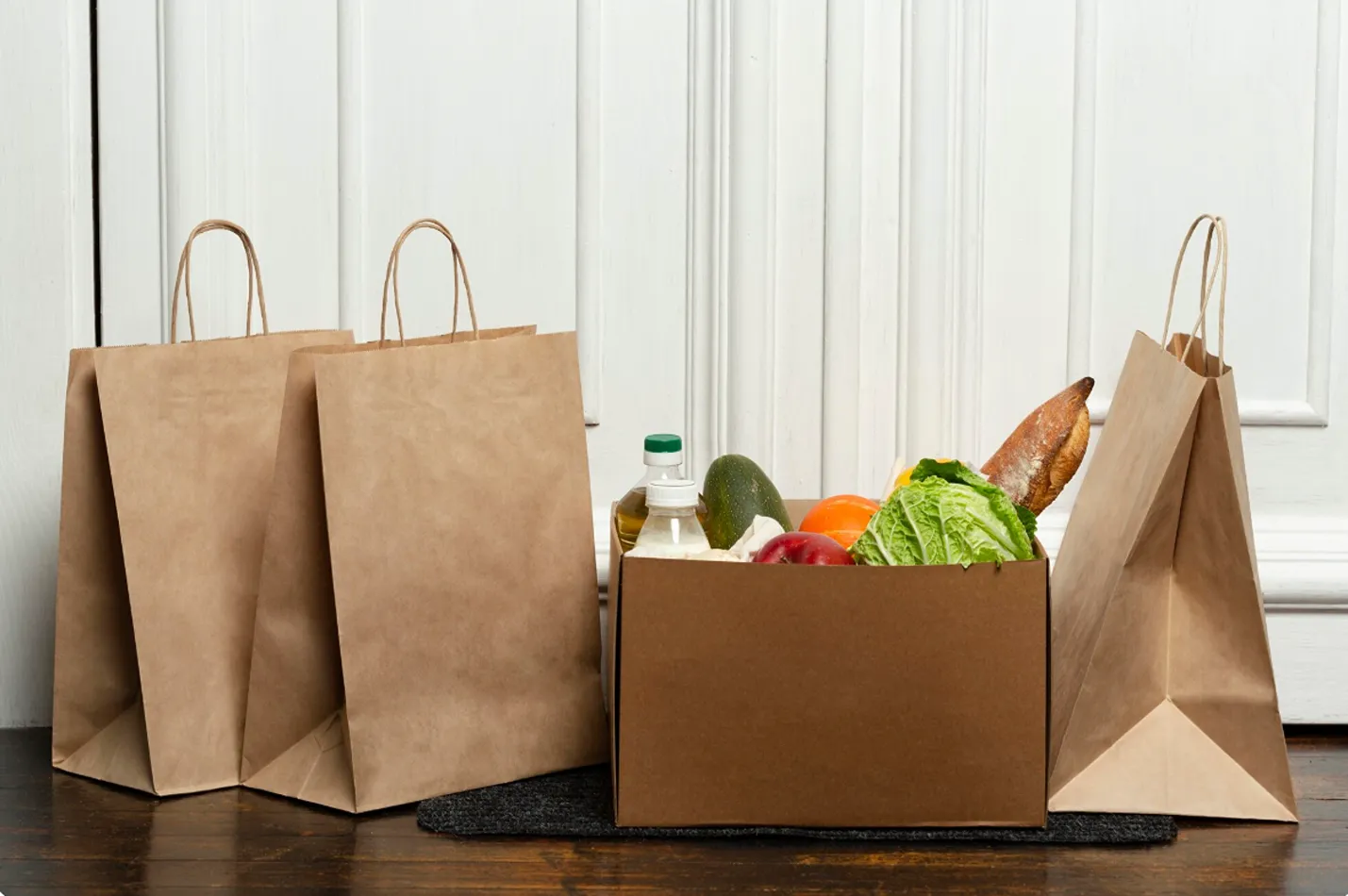 Bolsas de papel para comercios y alimentación